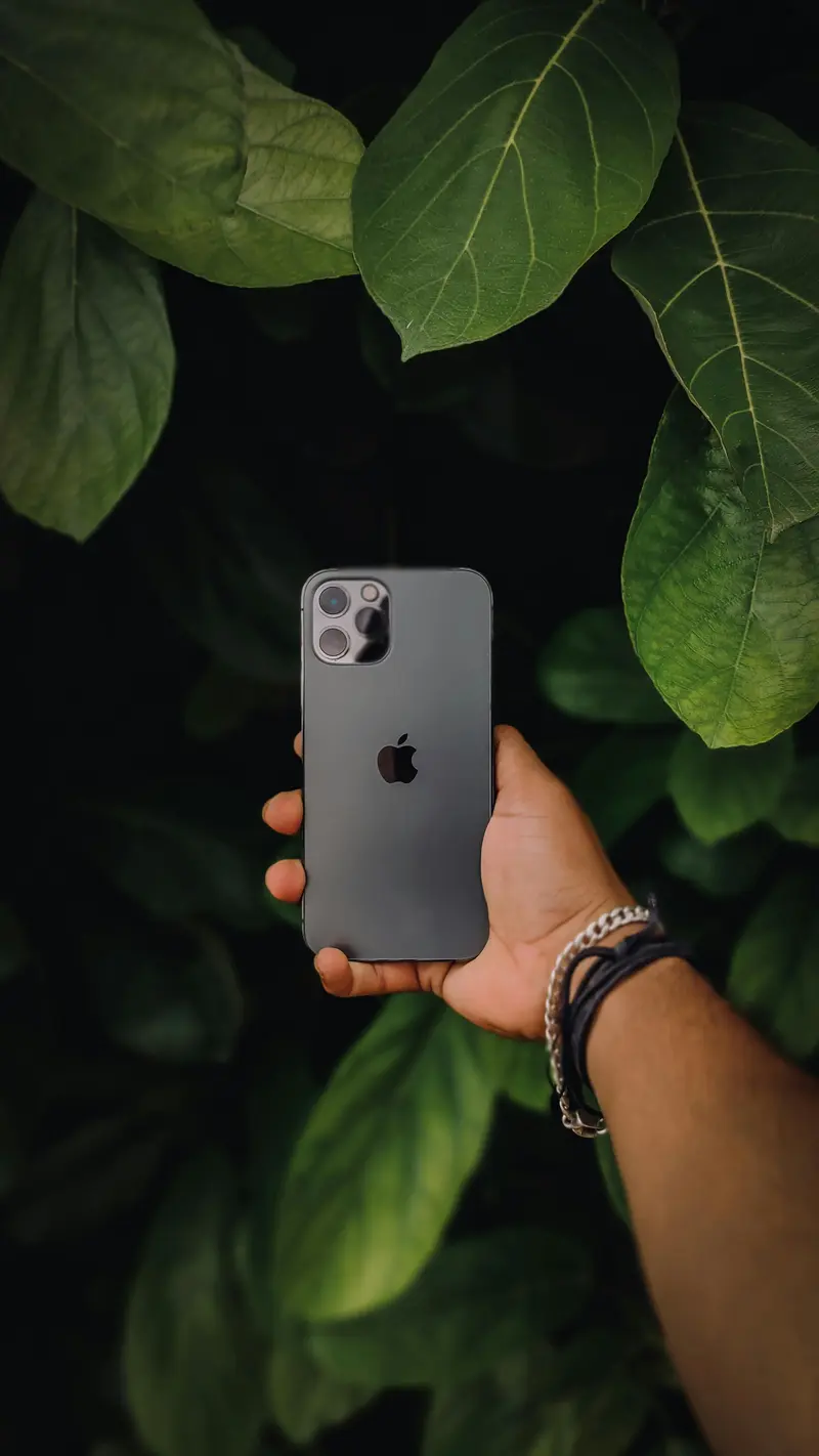 iPhone in natural lifestyle setting